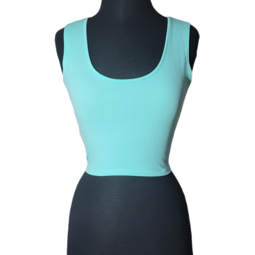 tank top crop open back color mint sz S